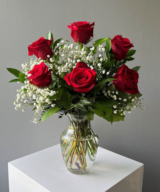 Deluxe Half Dozen Roses